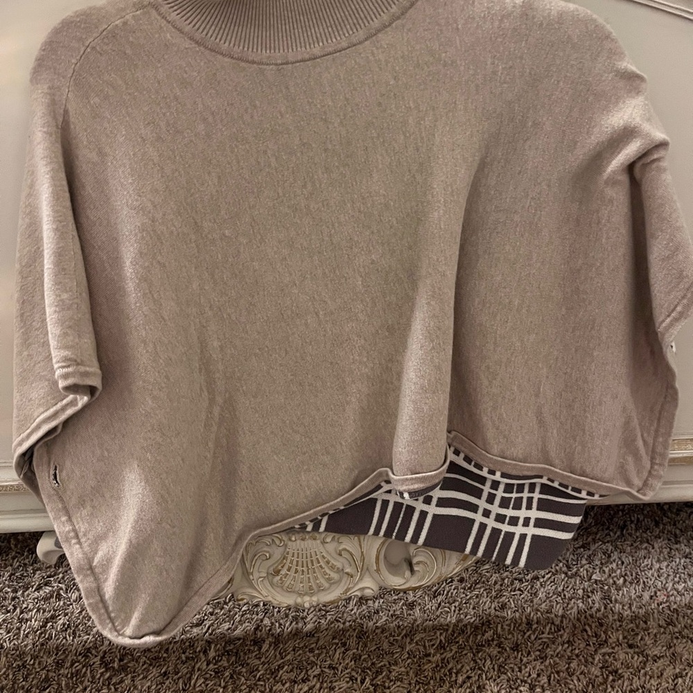 Kids Beige Poncho